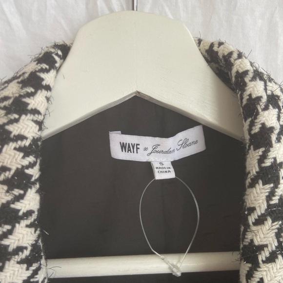 WAYF X Jourdan Sloane As If Houndstooth Crop Blazer Houndstooth Size Small - Picture 5 of 14